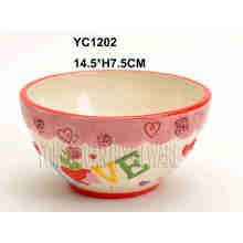 Hand Painted Ceramic Bowl for Valentine′s Day